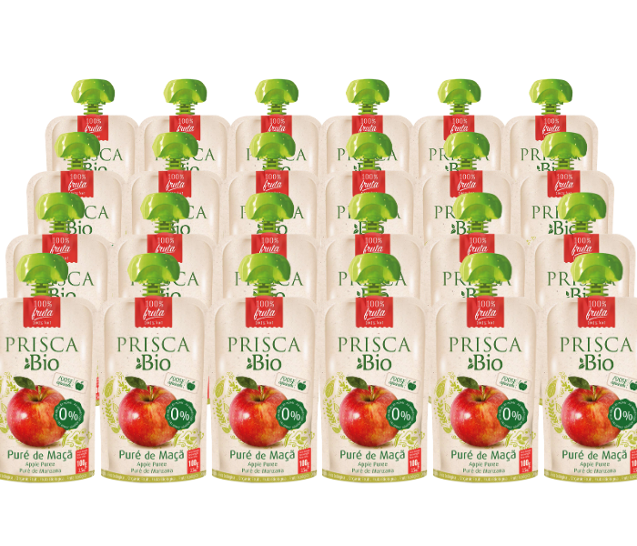 Pack 24 Purés de Fruta Bio Sabor Maça Prisca