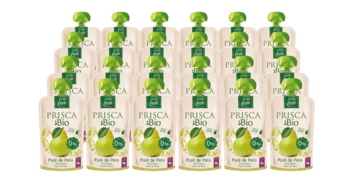 Pack 24 Purés de Fruta Bio Sabor Perâ Prisca