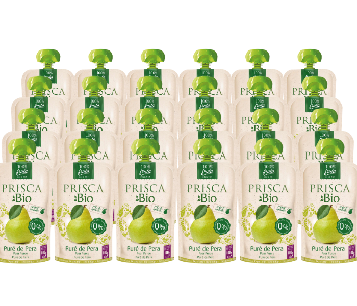 Pack 24 Purés de Fruta Bio Sabor Perâ Prisca