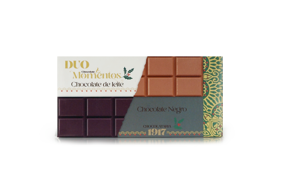 Pack Chocolate Leite+Negro Momentos 2x75g Pack Chocolate Leite+Negro Momentos 2x75g