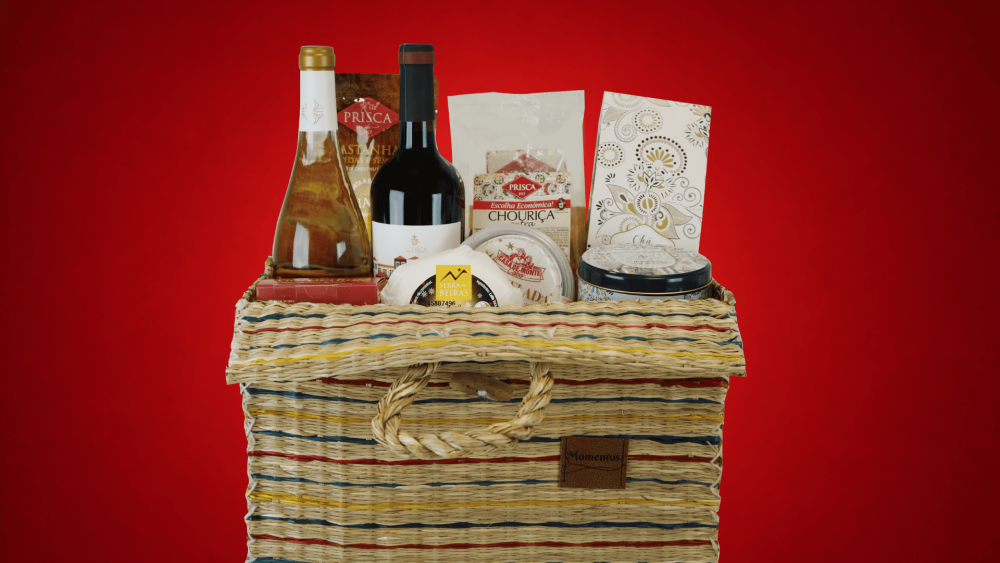 Cabaz de Natal com produtos portugueses